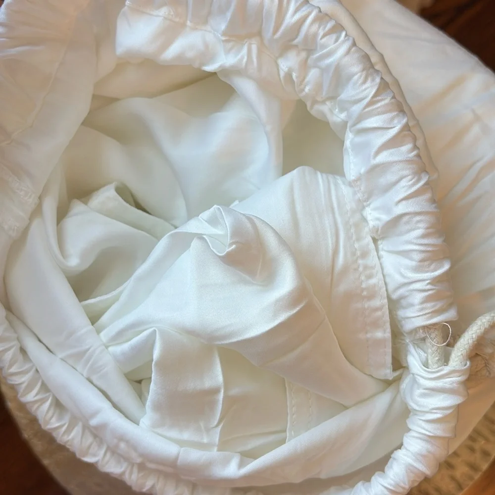 QUINCE Bamboo Duvet Cover Full Queen White